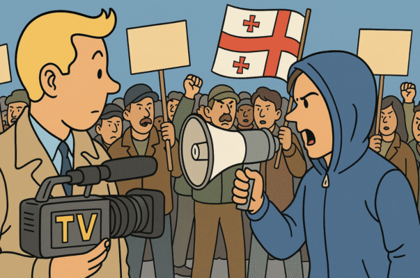 Как беларуские государственные медиа освещали протесты в Грузии: год пропагандистских нарративов